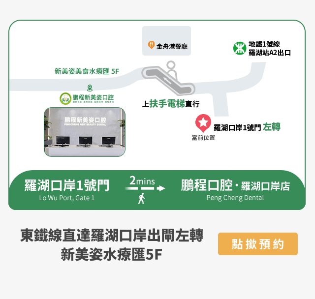 放工出關即可補牙 | 鵬程口腔羅湖口岸店，2分鐘即到輕鬆解決牙痛