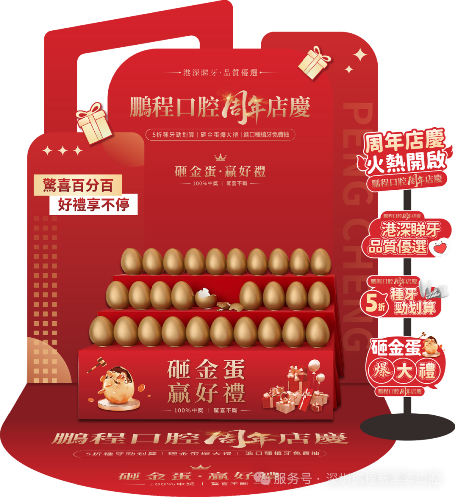 深圳鵬程口腔三院店慶大激賞!2000元睇牙禮金大派送